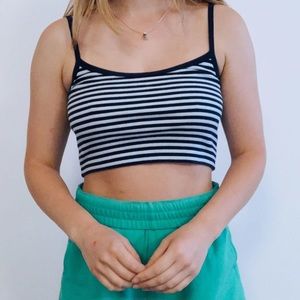 John Galt Blue/White Stripe Skylar Tank Top